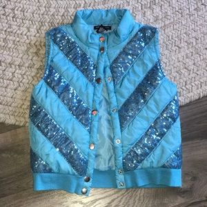 💜4/$10 3/$8 Blue Sequence puffer vest